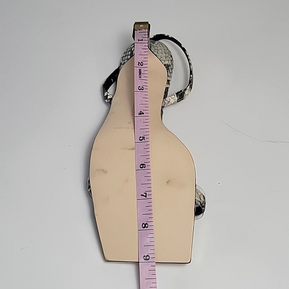 Nwot,Good American python stone  square toe kitten heel sandals women's size 8 - Picture 14 of 14